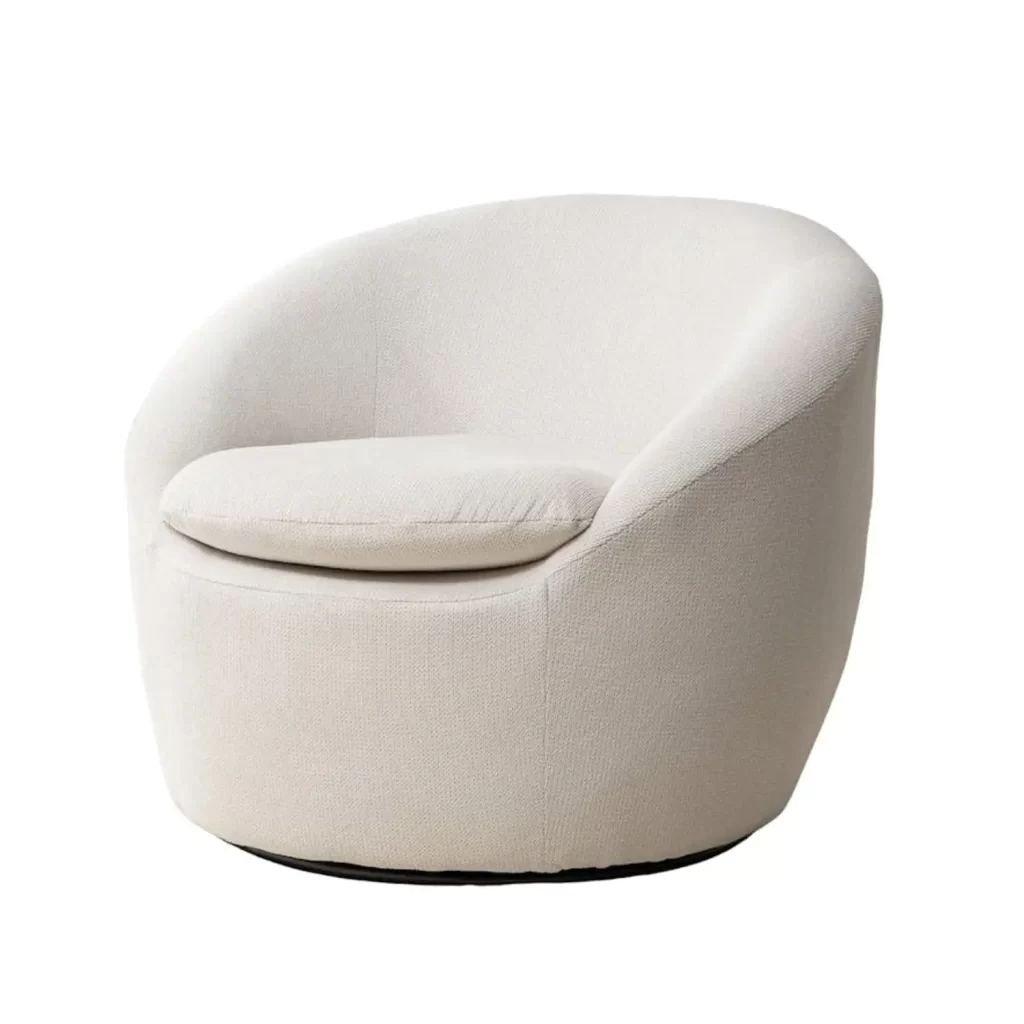 Roundhill Furniture Winnie Modern Barrel Chair, 360° Swivel